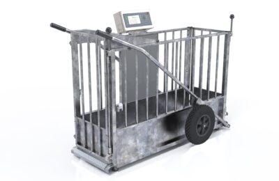 This picture shows the mobile pass-through weighing scales including display.