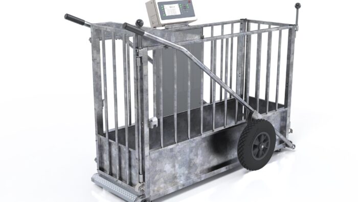 WeightControl Mobile Waage Dieses Bild zeigt die mobile Durchtreibewaage inklusive Display.