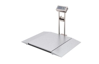 This picture shows the platform weighing scales including the display.