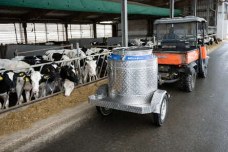 El Taxi de Leche de 400 l en funcionamiento.